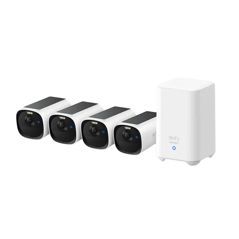 Eufy E8144t23 Eufycam E40 Essential 4-Cam Kit With Homebase S380 1