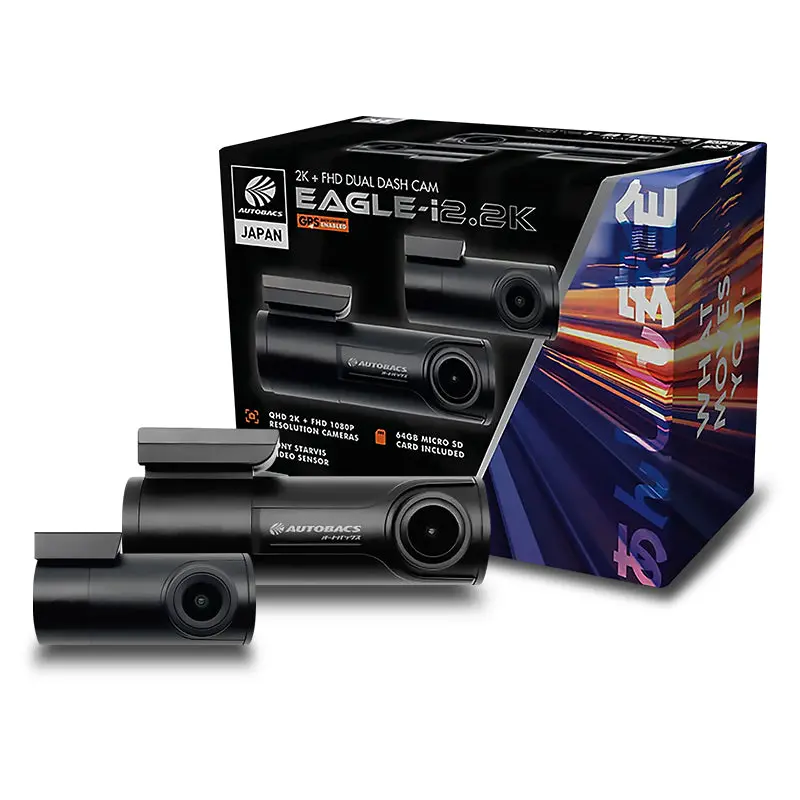 Autobacs Eagle I2.2K 2K+Fhd Dual Dashcam 1
