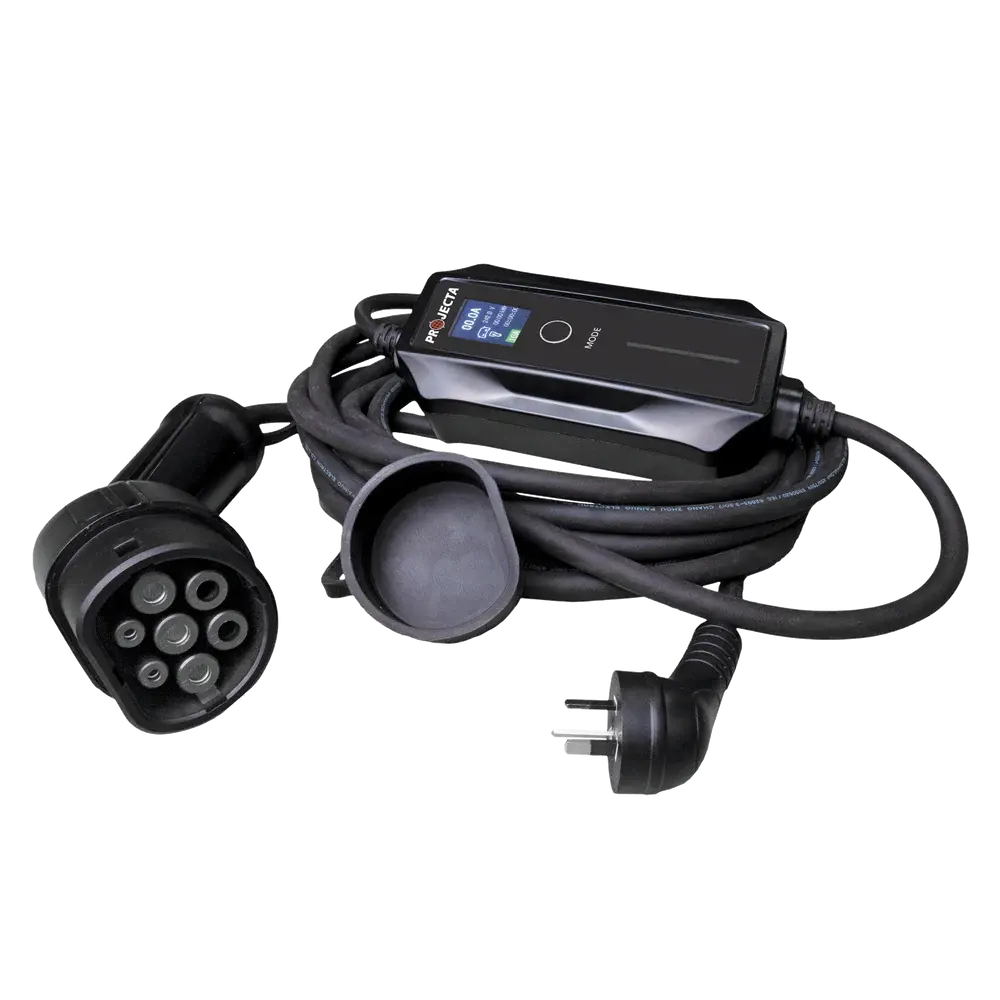 Projecta Evc2kw 2.4Kw Portable Ev Charger With Lcd Screen And Eva Storage Case 1