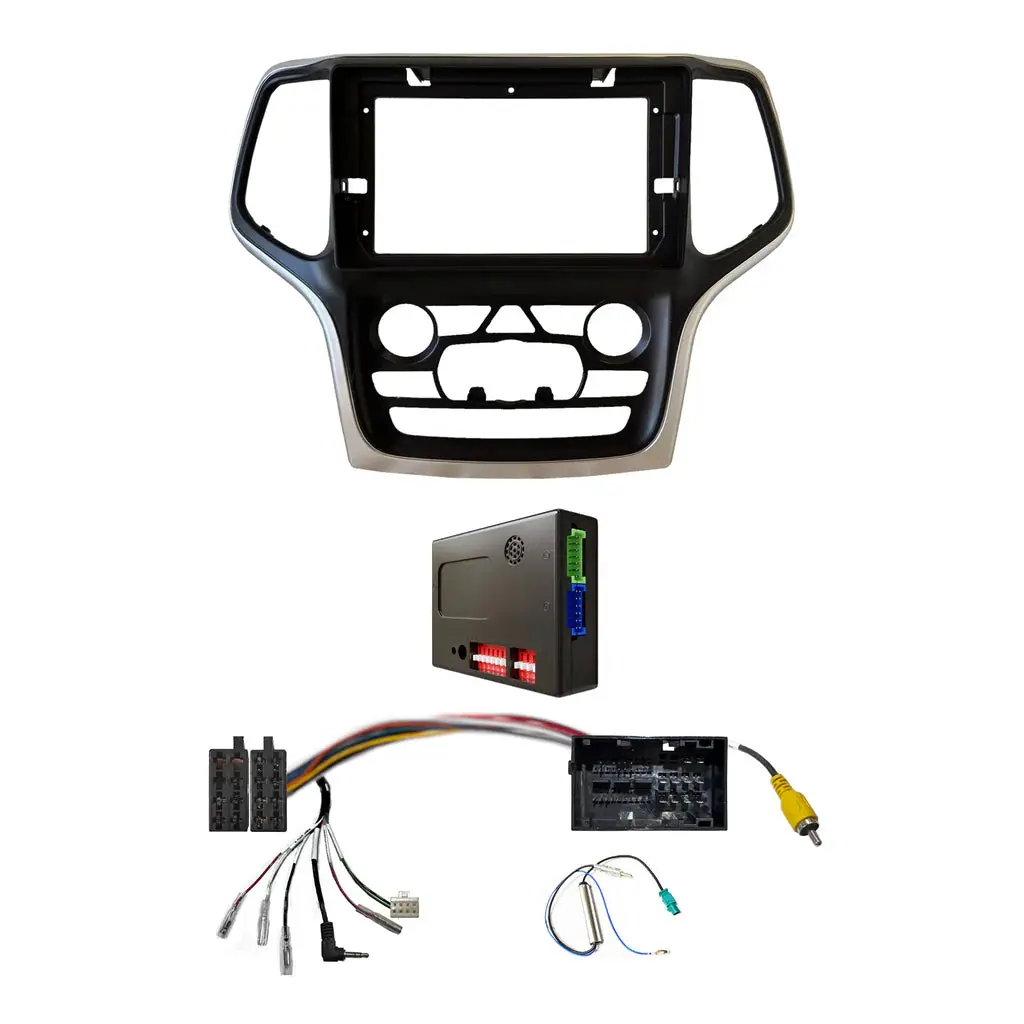 Cac F9jp24k 9 Inch Fascia Kit Compatible With Jeep Grand Cherokee 2014-2021 Dash 2 Factory Big Screen 1