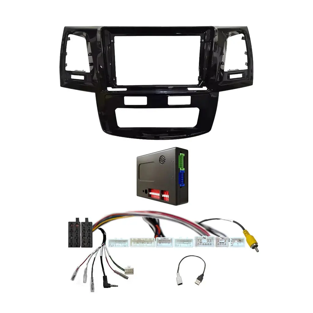 Cac F9ty37k1 9 Inch Fascia Kit Compatible With Toyota Hilux 2012-2014 Auto A/C 1