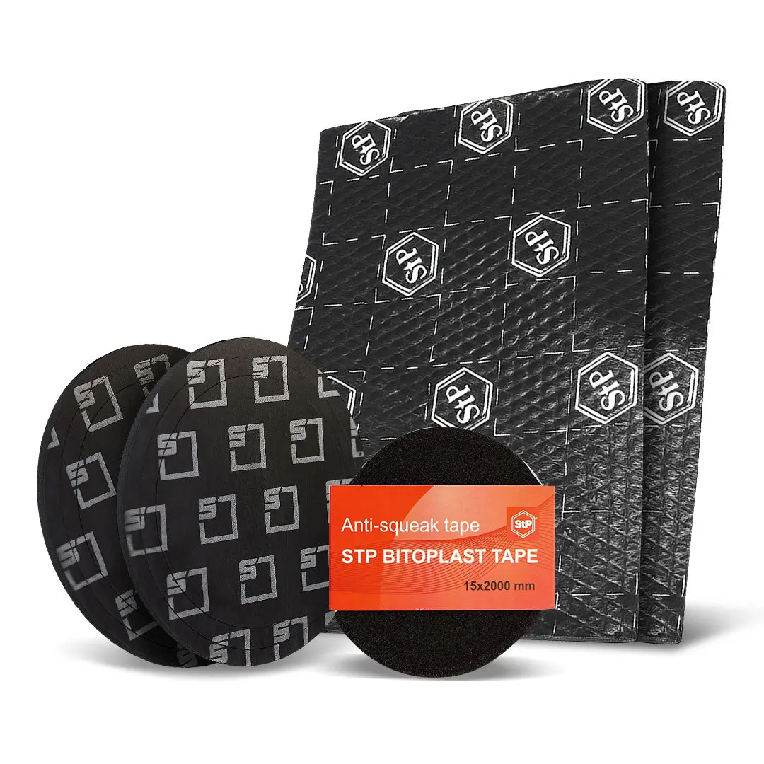 Premium Sound Deadening & Speaker Seal Kit - Stp Damping Sheets, Soundskins Rings, And Stp Anti-Squeak Tape 1