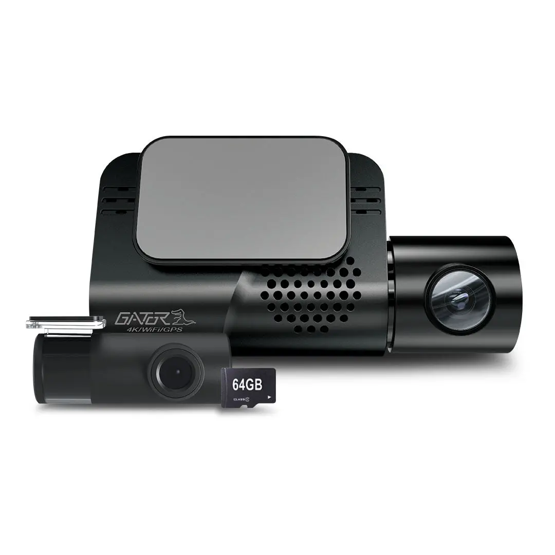 Gator G4kdvr32 | 4K Front 1080P Rear Dash Cam Kit Wi-Fi Gps - 64Gb 1