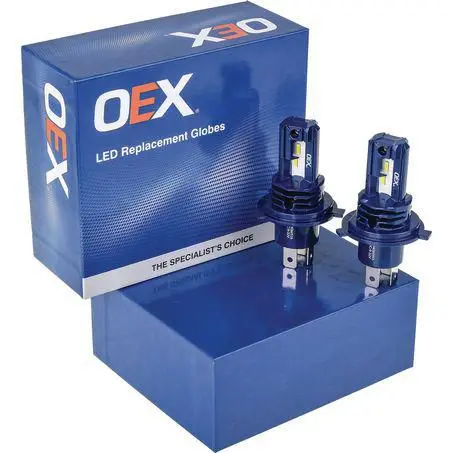 Oex Glx08h4v2 H4 Led Headlight Bulb 12/24V V2 H4 3600Lm 6000K 2 Pce 1