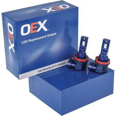 Oex Glx08h8v2 12/24V Led Headlight Upgrade Globes V2 H8/9/11 3600Lm 6000K (Pair) 1