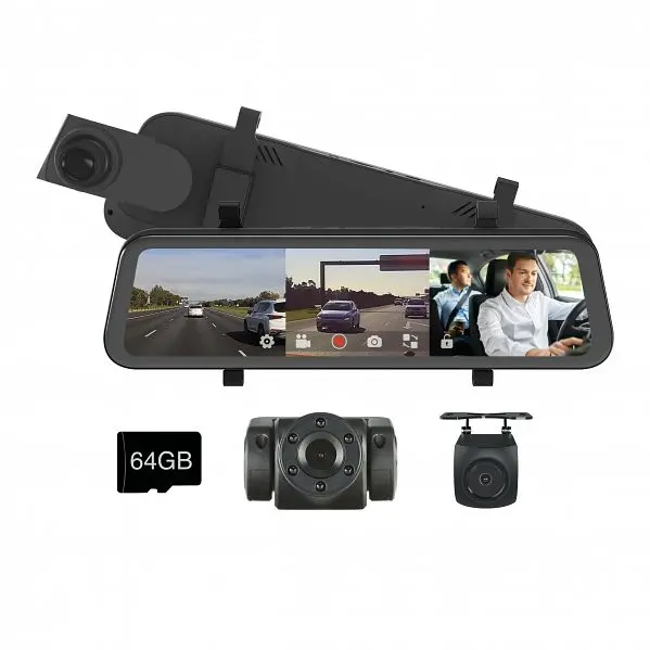Gator Grv93mkt 9" Touch Screen Hd Mirror Display 1080P Hd Triple Camera Kit 1