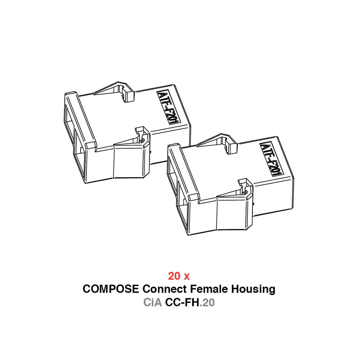 Helix Compose Cia Cc-Fh.20 Female Housing Kit | Perfect For Reliable Car Audio Connections 1