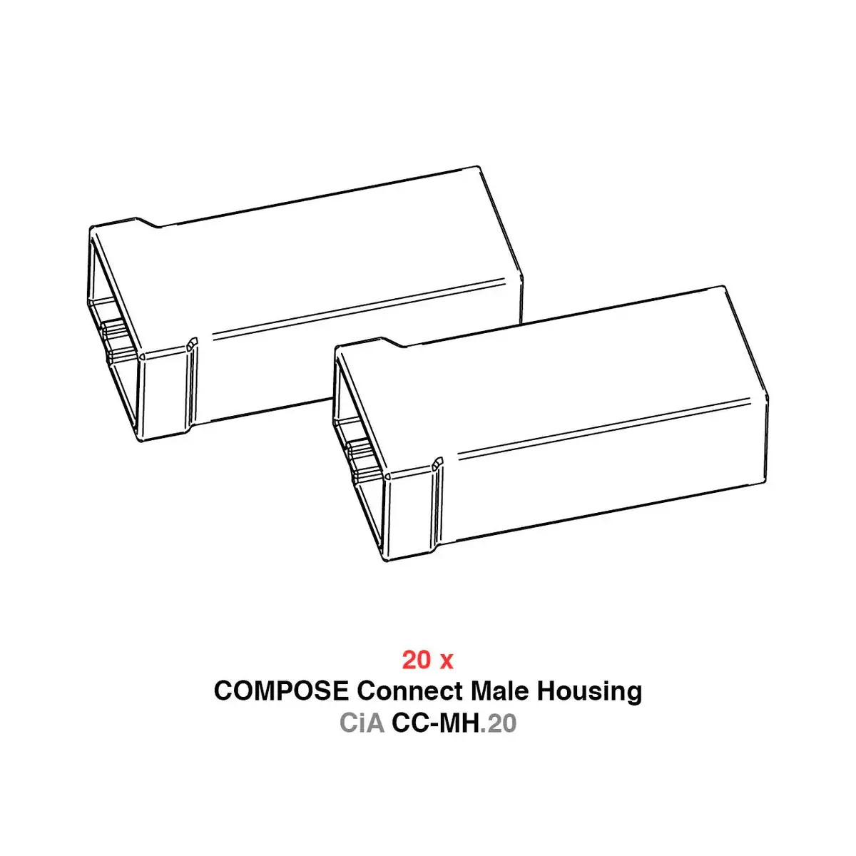 Helix Compose Cia Cc-Mh.20 | Premium Compose Connect Male Housing Kit For Car Audio 1