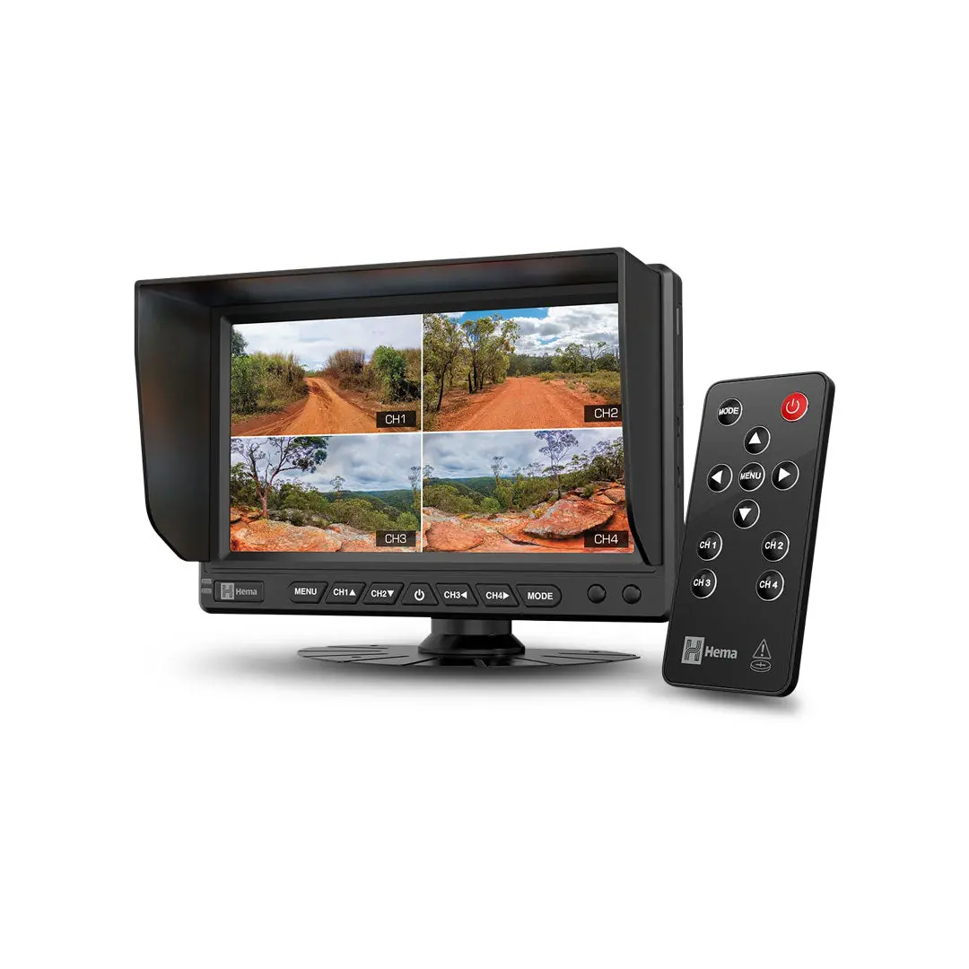 Hema Hm-Mnt 4-Channel Ahd Quad Display Touchscreen Reversing Monitor 1