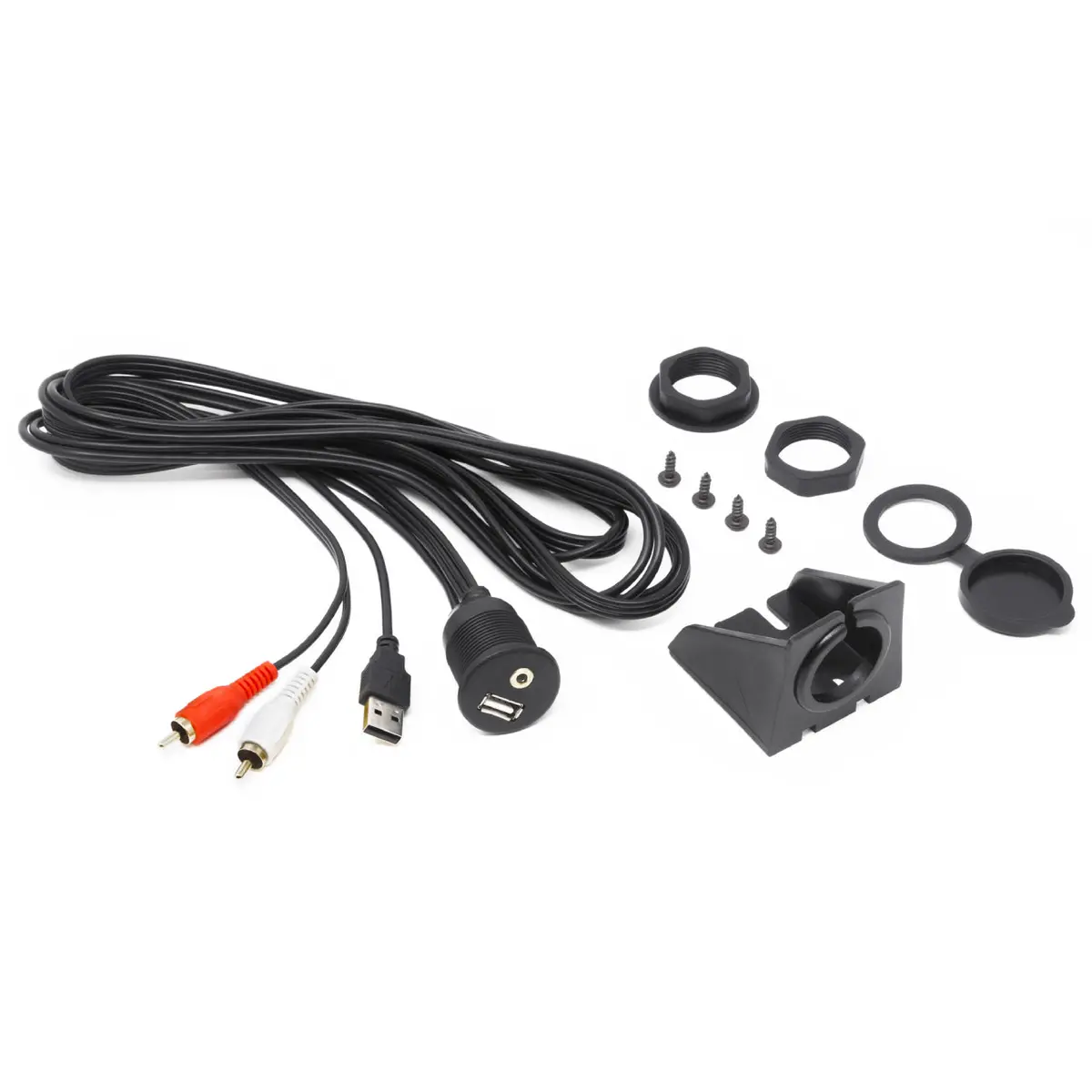 Hertz Hmausbau Marine Usb & Aux In Extension Cable - 2 Metres 1