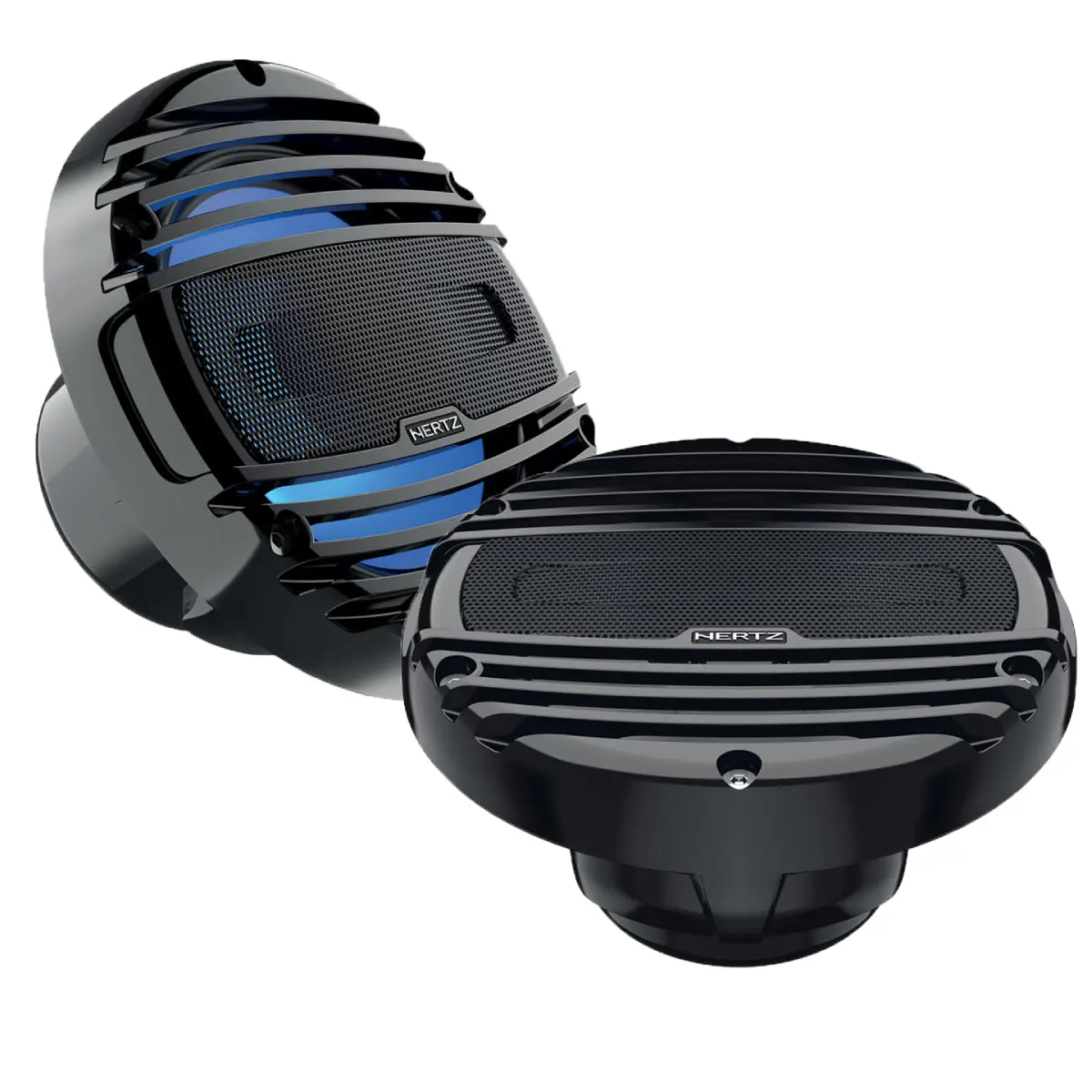 Hertz Hmx65ldt 6.5" 150W 2-Way Total Charcoal Marine Coaxial Speakers With Rgb Led - Pair (Hmx 6.5 Ld-Tc) 1