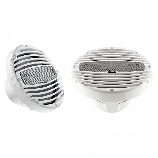 Hertz Hmx 8 Ld 8" 200W 2-Way White Marine Coaxial Speaker With Rgb Led - Pair 1