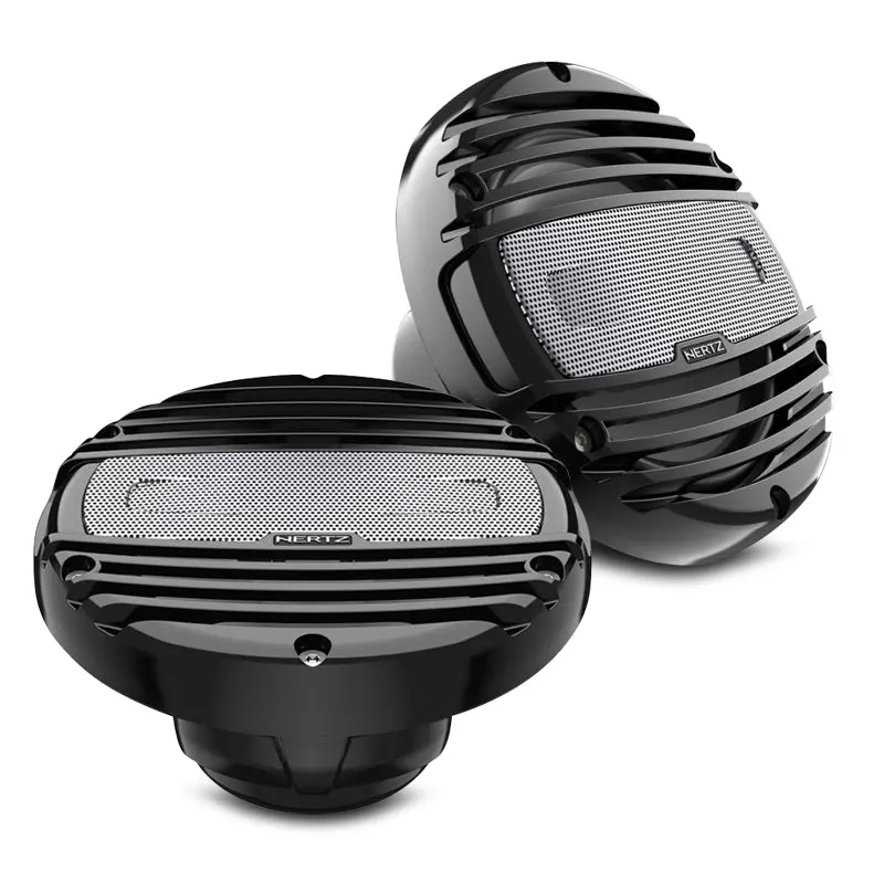 Hertz Hmx 8 Ld / C 8" 200W 2-Way Rgb Black Marine Coaxial Speaker – Pair 1