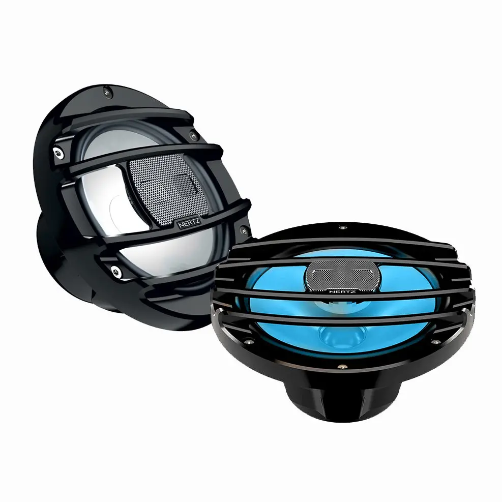 Hertz Hmx 8 S Ld 8" 200W Hi-Performance Black Powersport Coaxial Speakers With Rgb Led Lighting - Pair 1