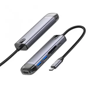 Mcdodo Hu-7740 6-In-1 Usb-C Hub With Hdmi, Sd/Tf Card, Usb 3.0 & 100W Pd Fast Charging 1