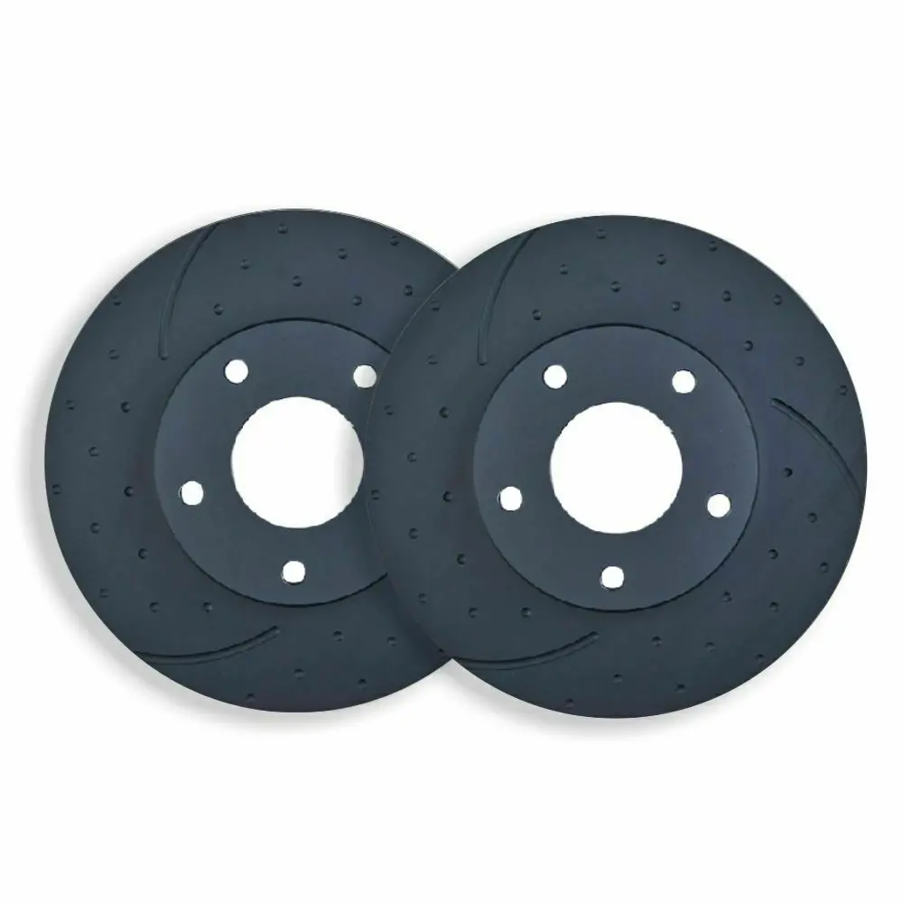 Rda Brakes Rda8250d Slotted & Dimpled Disc Brake Rotor - Front (Pair) 1