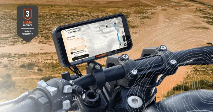 Hema Maps Hx-M1 Motorbike And Sxs Gps Smart Navigator With Hema Nav 3-Year Subscription And Wireless Apple Carplay Android Auto 1