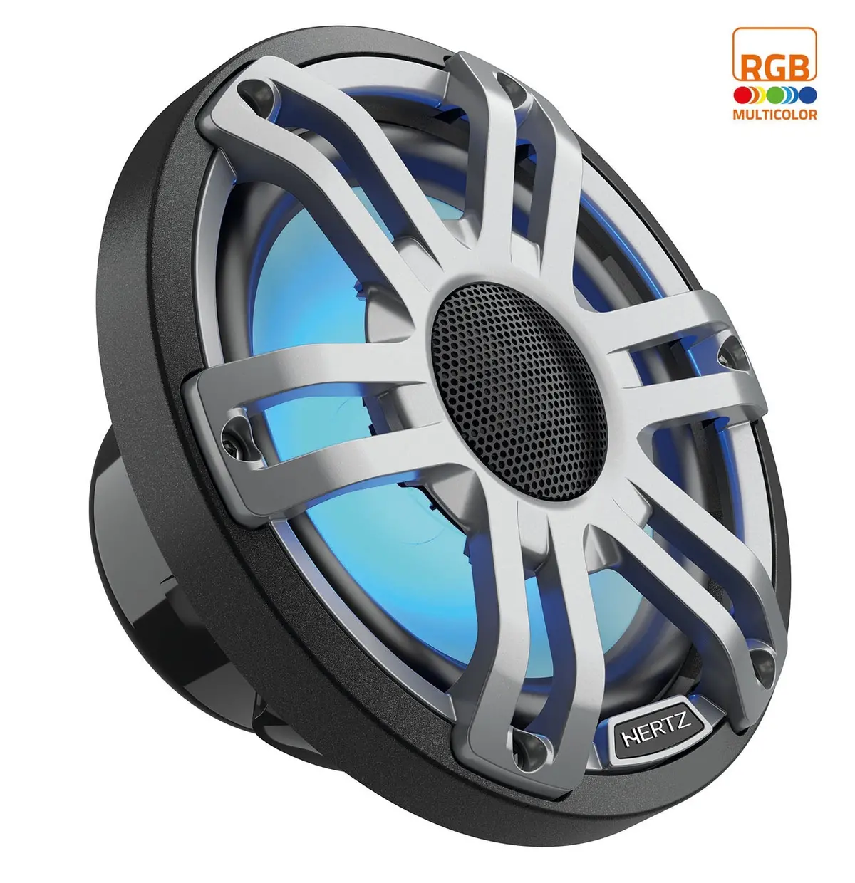 Hertz Hmx6.5Dg 6.5" 2-Way Black/Grey Rgb Marine Coaxial Speaker - Pair (Hmx 6.5 S-Ld-G) 1