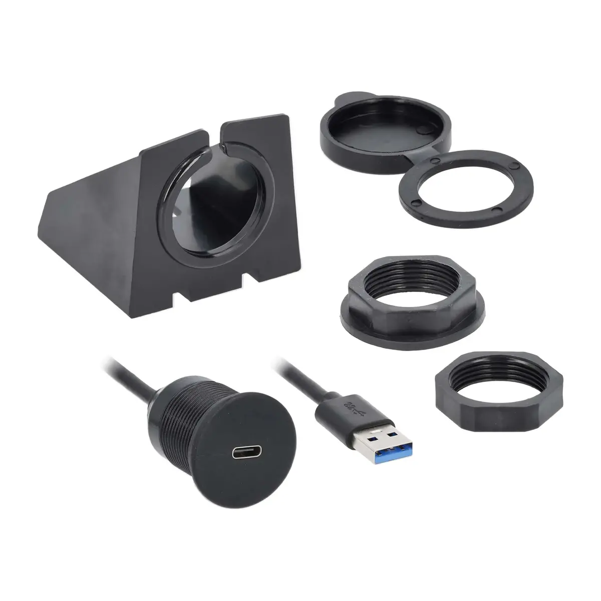 Installbay Ibr135 Usb Type-C To Usb Type-A Flush Mount Kit 1