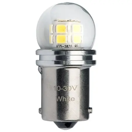 J.W. Speaker 990145 Led Bayonet Globe 12/24V 10W Or 5W Ba15s - 2 Pce 1