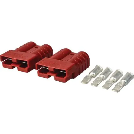 Oex Acx2761 50A Genuine Anderson Plug Connector Red - 1 Pair With Terminals 1