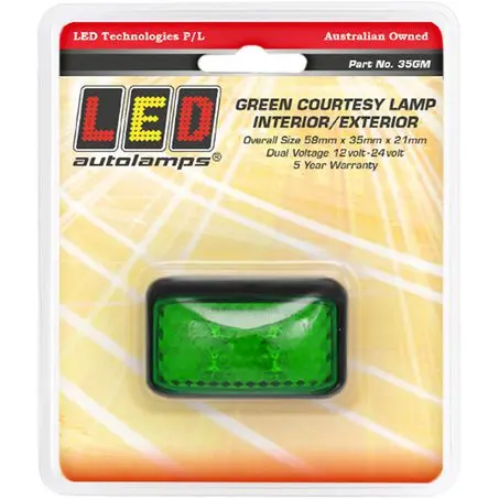 Led Autolamps 35Gm 10/30V Green Courtesy Lamp With 4 Green Leds 1