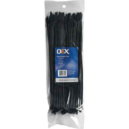 Oex Acx1329 Black Nylon Cable Ties - 3.6Mm X 280Mm - 100 Pc 1