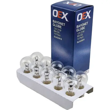 Oex Glx23818 Bayonet Globe 12V 21W Ba15s Standard - 10 Pc (P21w) 1