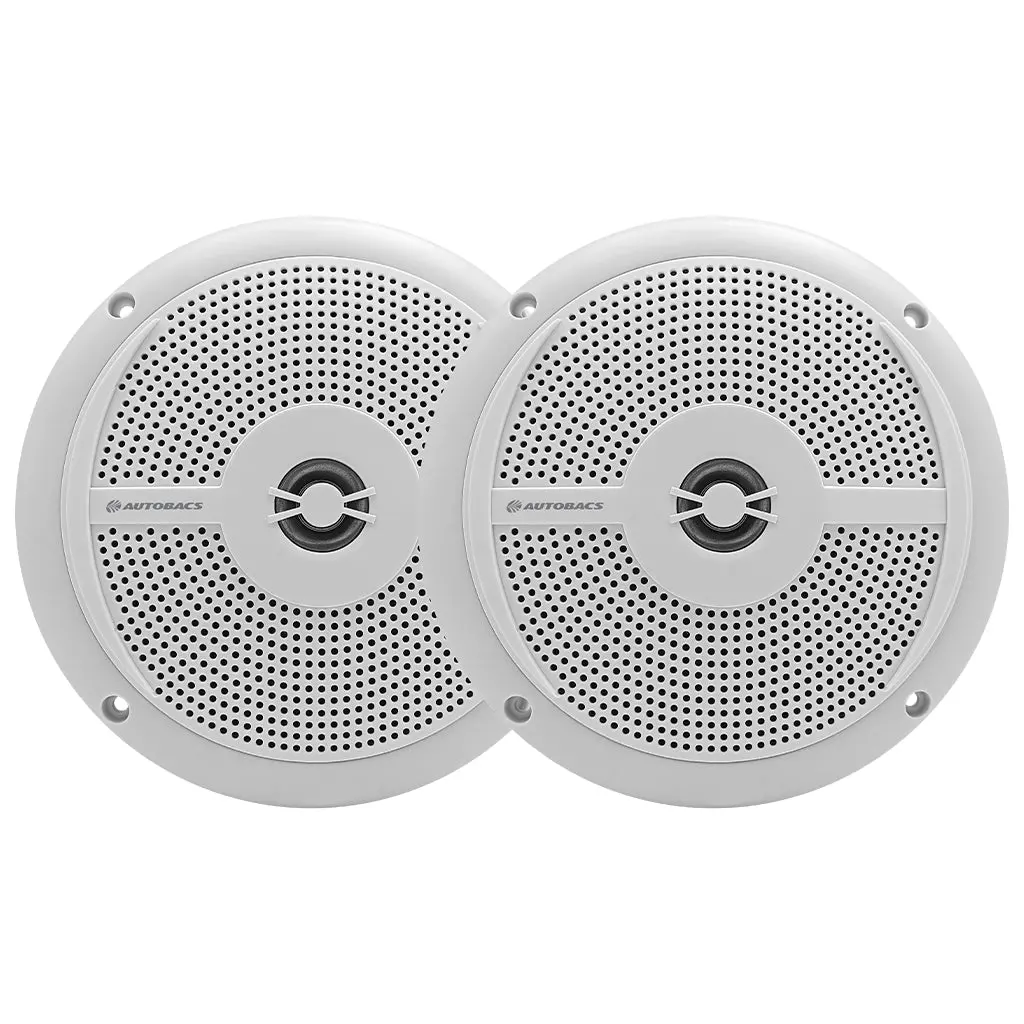 Autobacs M620w - 6.5 Inch 2-Way Slim Fit Marine Speakers - White 1