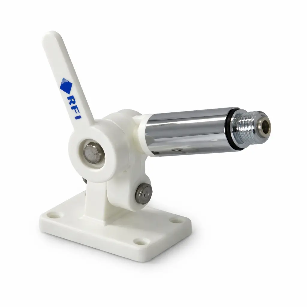 Rfi Mam-Cdq White Marine Knock Down Mount With Cdq Adaptor And 5M Fme(F) Cable 1