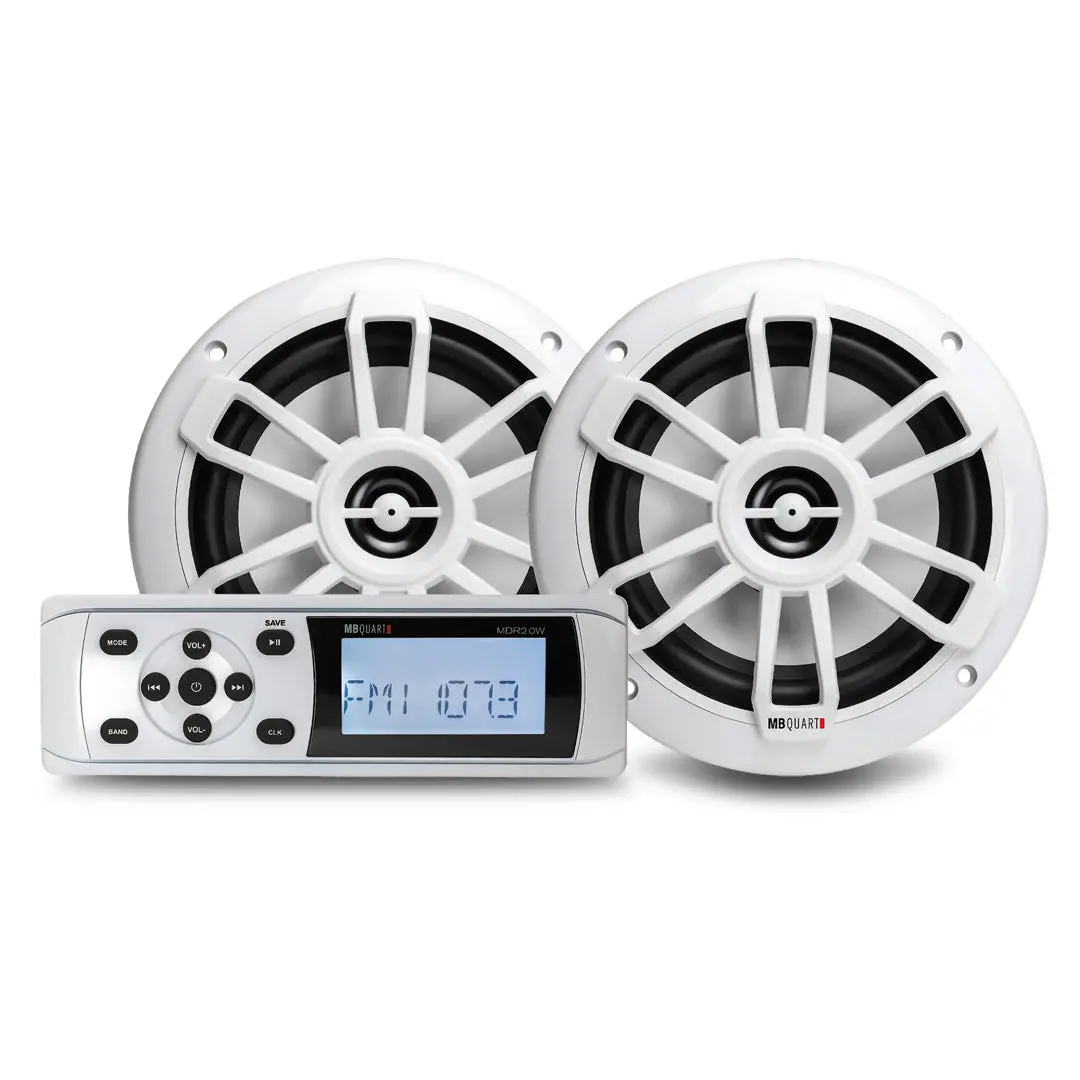 Mb Quart Mbq-Mdr2.0S2w | Bluetooth Source Unit | With Nautic Speakers 1
