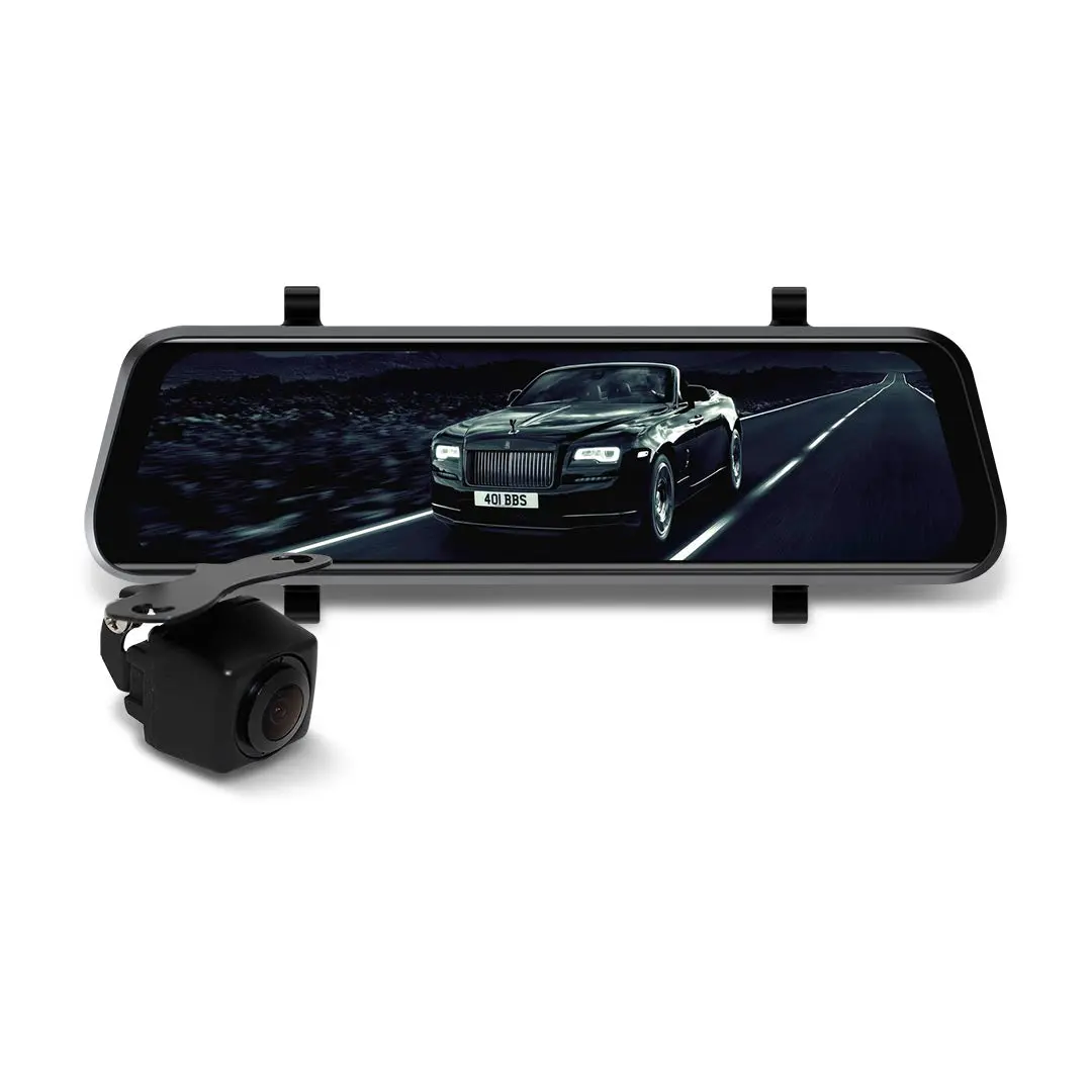 Mongoose Mcm93c 9.6" Full Hd Clip-On Mirror Monitor And Mini Camera Kit - Complete Vision System 1