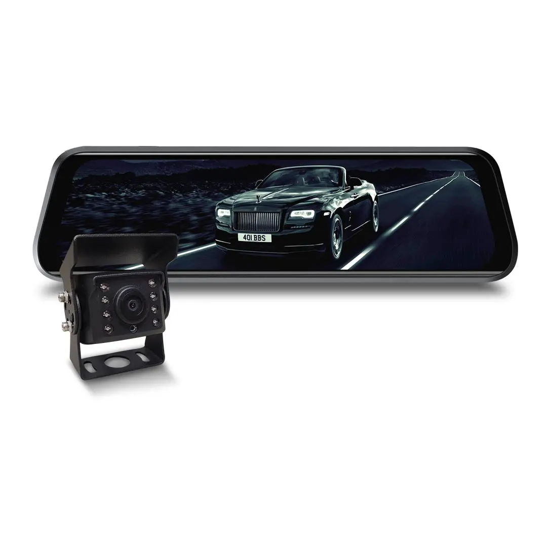 Mongoose Mcm96p 9.6" Full Hd Replacement Mirror Monitor And Heavy Duty Camera Kit 1
