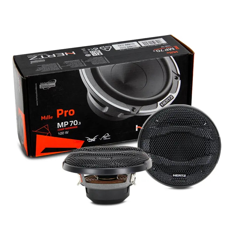 Hertz Mp 70.3 Mille Series Pro 3" 100W Component Mid-Range Speaker - Pair 1