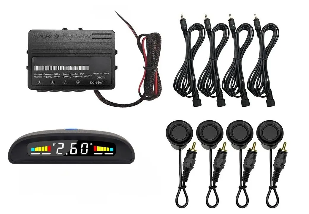Mongoose Mprswb-D Wireless Rear Parking Sensor Kit With Colourful Lcd Display - Black 1
