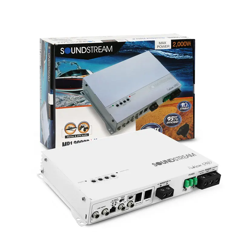 Soundstream Mr1.2000D 2000W Rubicon Water-Resistant Subwoofer Amplifier 1