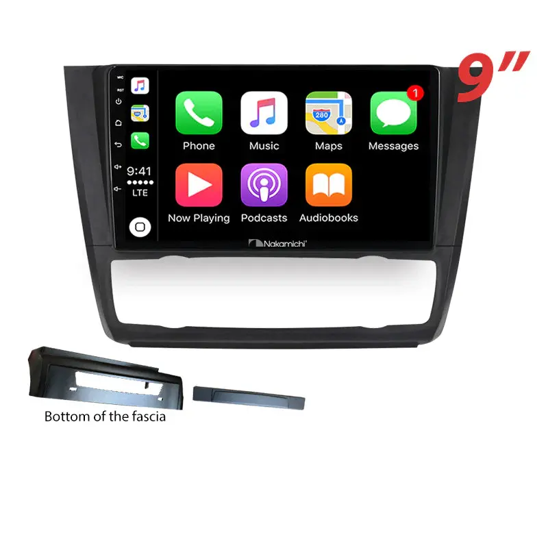 Nakamichi Na9bmw1s20042011auto Android Na9 Wireless Apple Carplay Android Auto Sat Nav Compatible With Bmw 1 Series 2004-2011 Auto A/C 1