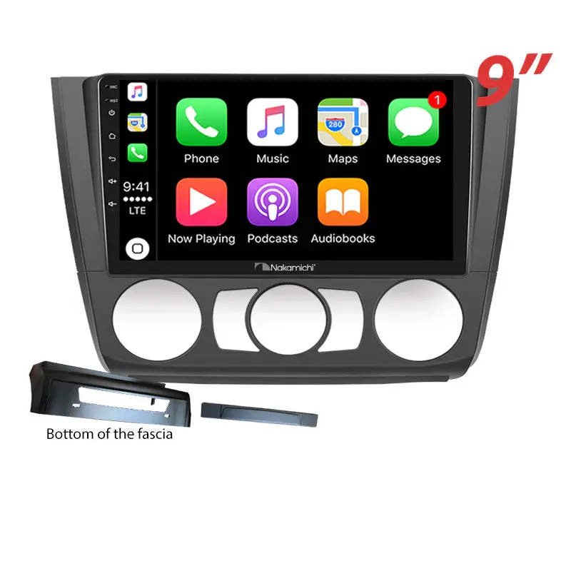 Nakamichi Na9bmw1s20042011manual Android Na9 Wireless Apple Carplay Android Auto Sat Nav Compatible With Bmw 1 Series 2004-2011 Manual A/C 1