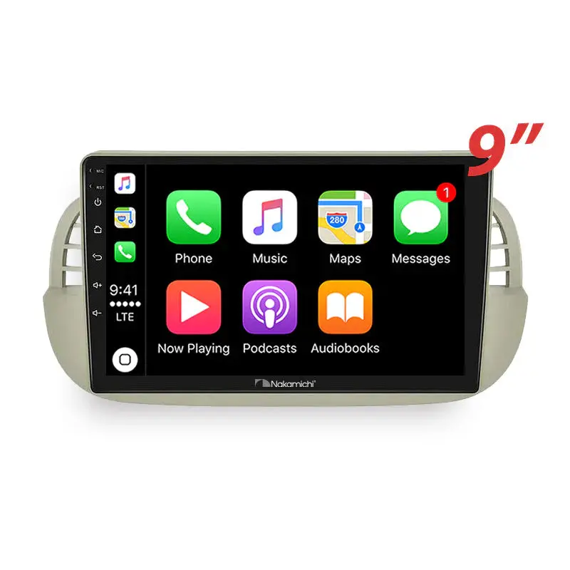 Nakamichi Na9fiat50020082014 Android Na9 Wireless Apple Carplay Android Auto Sat Nav Compatible With Fiat 500 2008-2014 1