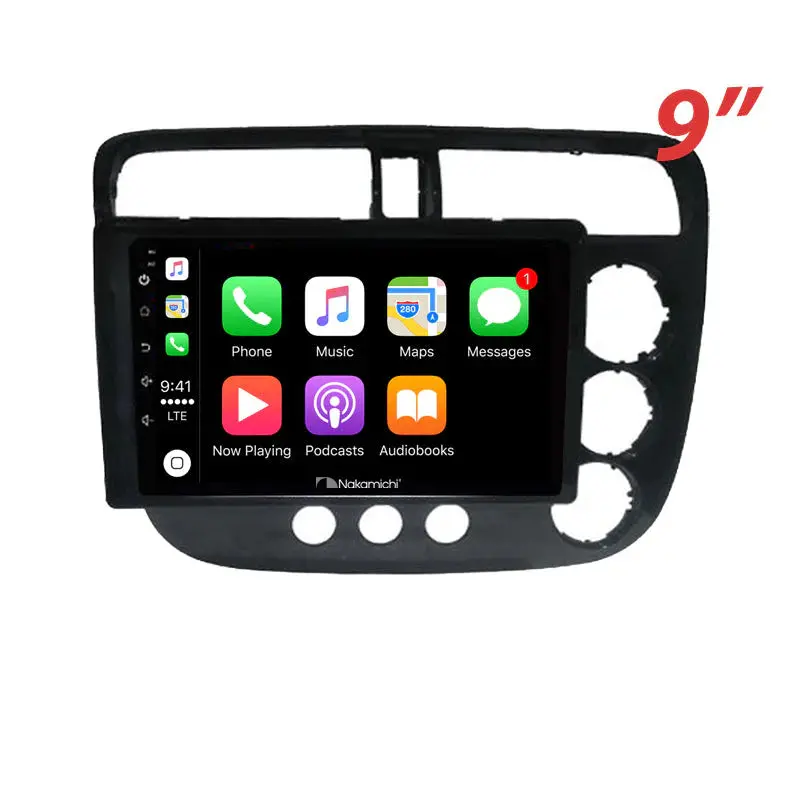 Nakamichi Na9hondacivic20002005sedan Android Na9 Wireless Apple Carplay Android Auto Sat Nav Compatible With Honda Civic 2000-2005 Sedan 1