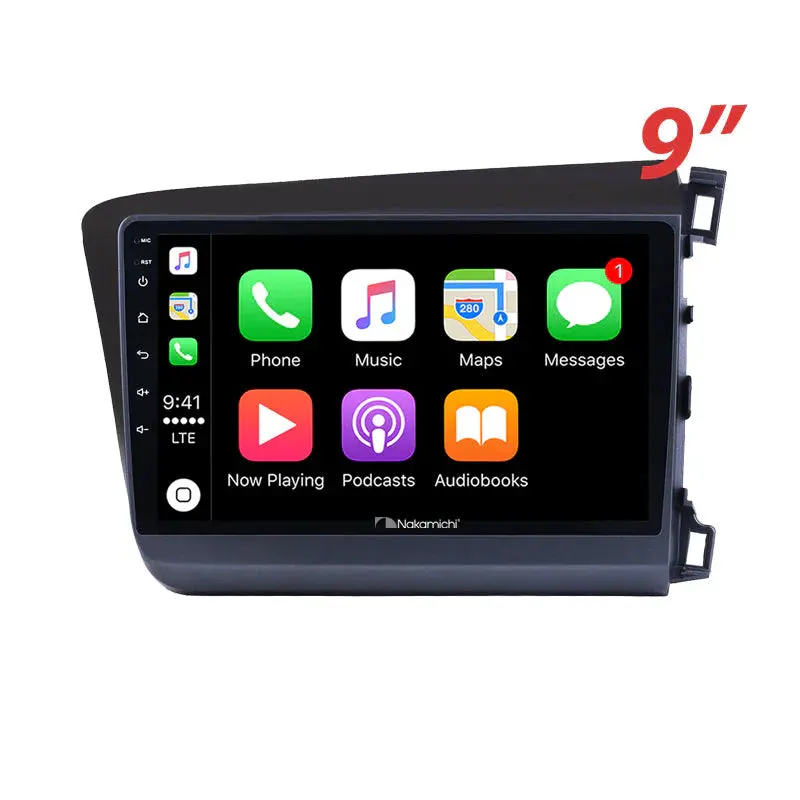 Nakamichi Na9hondacivic20122015sedan Android Na9 Wireless Apple Carplay Android Auto Sat Nav Compatible With Honda Civic 2012-2015 Sedan 1