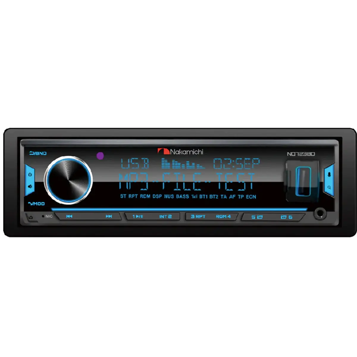 Nakamichi Nq723bd Single Din Car Receiver With Bluetooth 5.0 And Usb 1