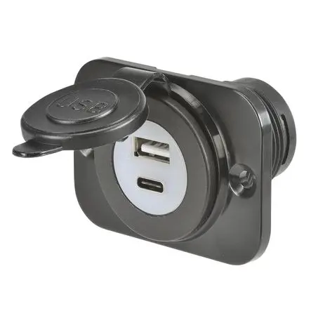 Narva 81103Bl Heavy Duty Usb-A/C Socket 12-24V Automotive Charger 1