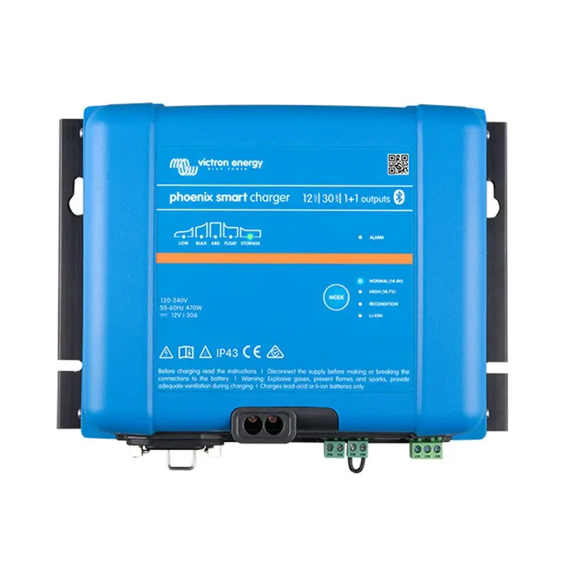 Victron Energy Psc123051095 Phoenix Smart Ip43 Charger 12/30(1+1) 120-240V 1