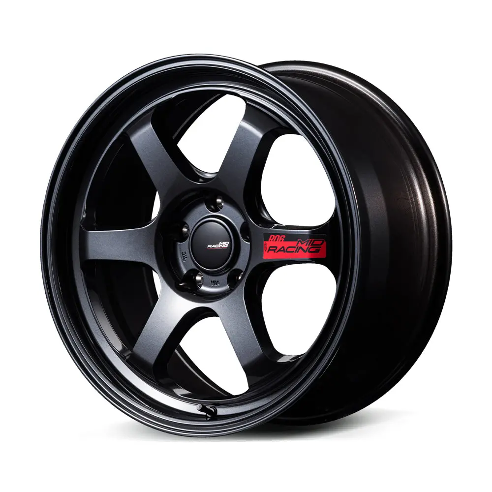 Mid Racing R06 Crystal Black | 18X8.5" +45Mm | 5X100mm (Set Of 4) 1