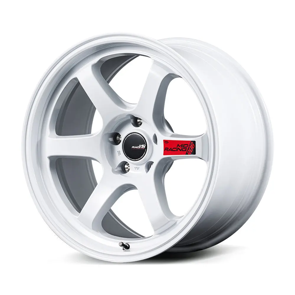Mid Racing R06 White | 18X8.5" +45Mm | 5X100mm (Set Of 4) 1