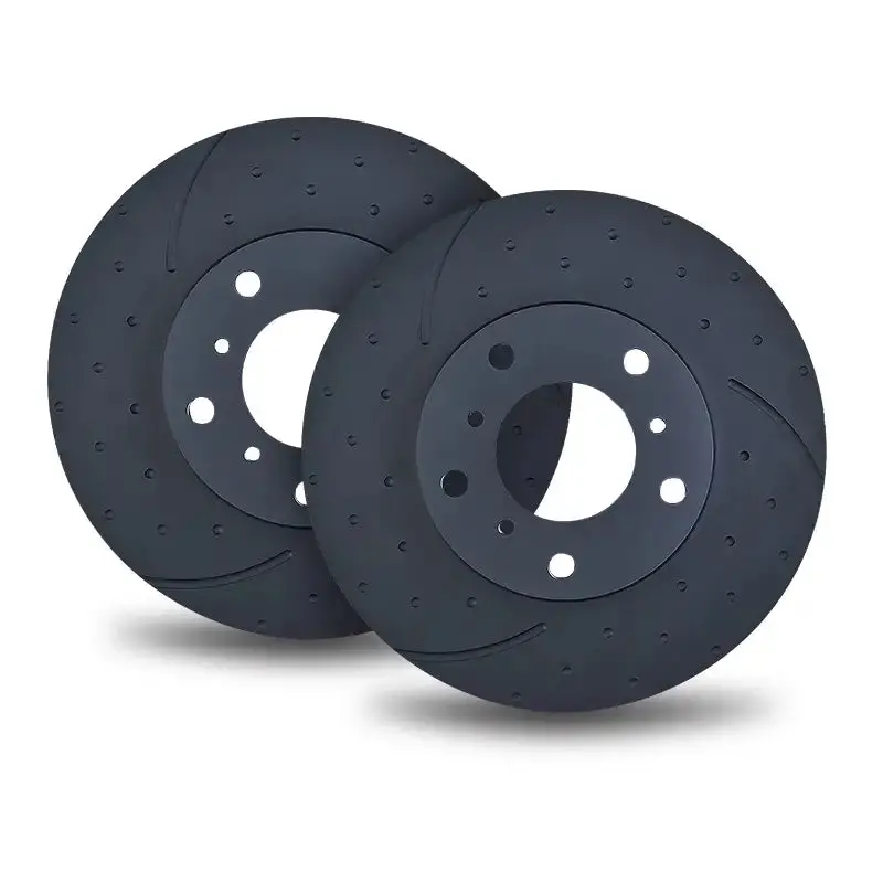 Rda Brakes Rda8083d Slotted & Dimpled Disc Brake Rotor Pair Vented 319Mm 1
