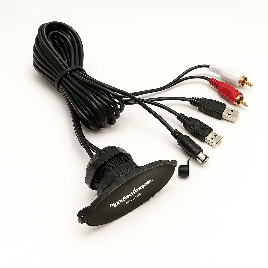 Rockford Fosgate Rfx33sd Marine Media Input Panel With Usb Sd & Ipod Inputs 1