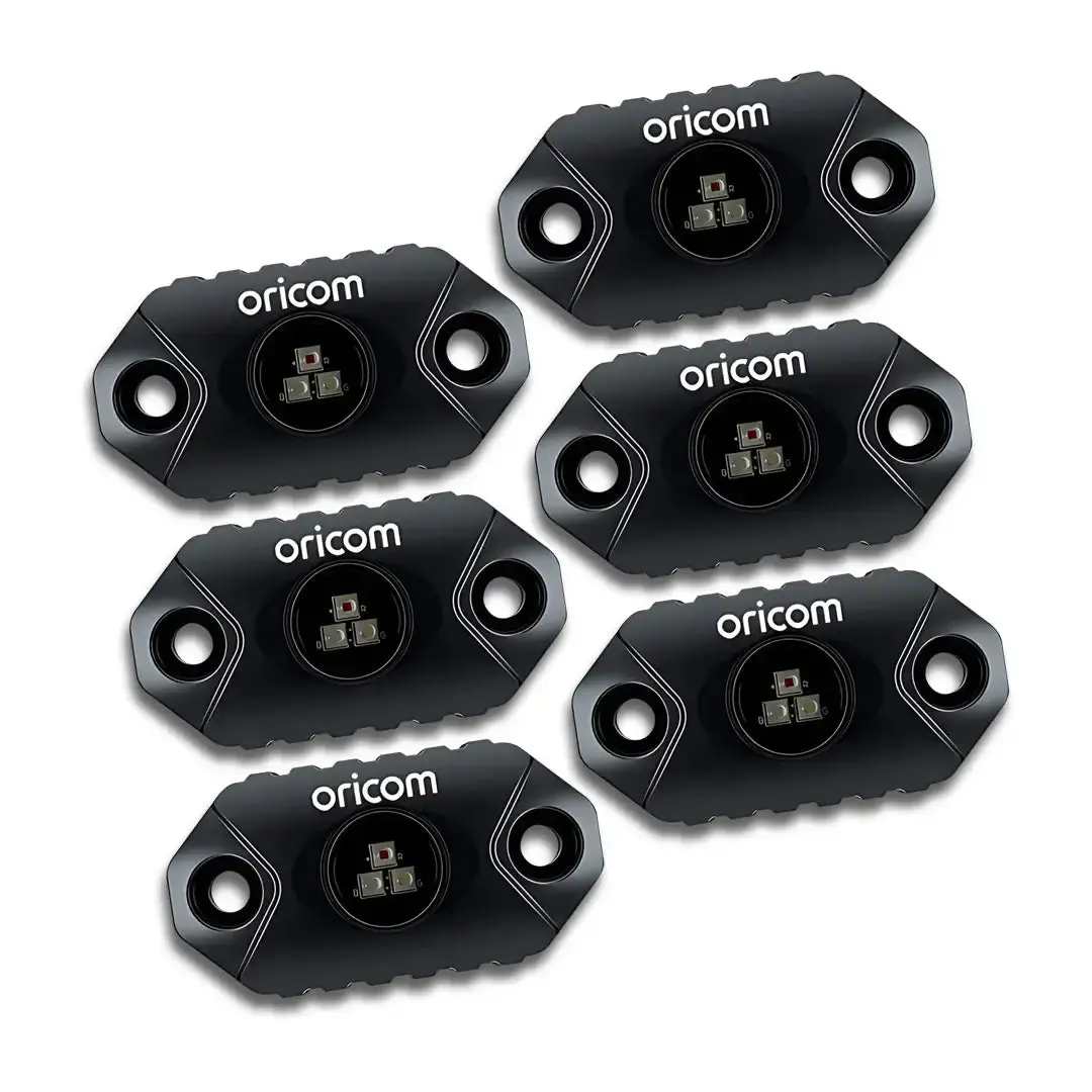 Oricom Rklbt6rgb Led Rock Light 6 Pack (Rgb) 1