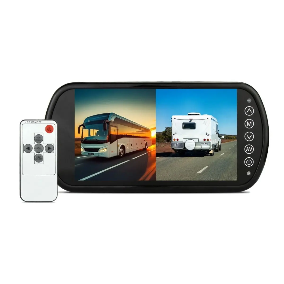 Dna Rvm72 7-Inch Ahd 2 Channel Rear View Tft-Lcd Monitor 1